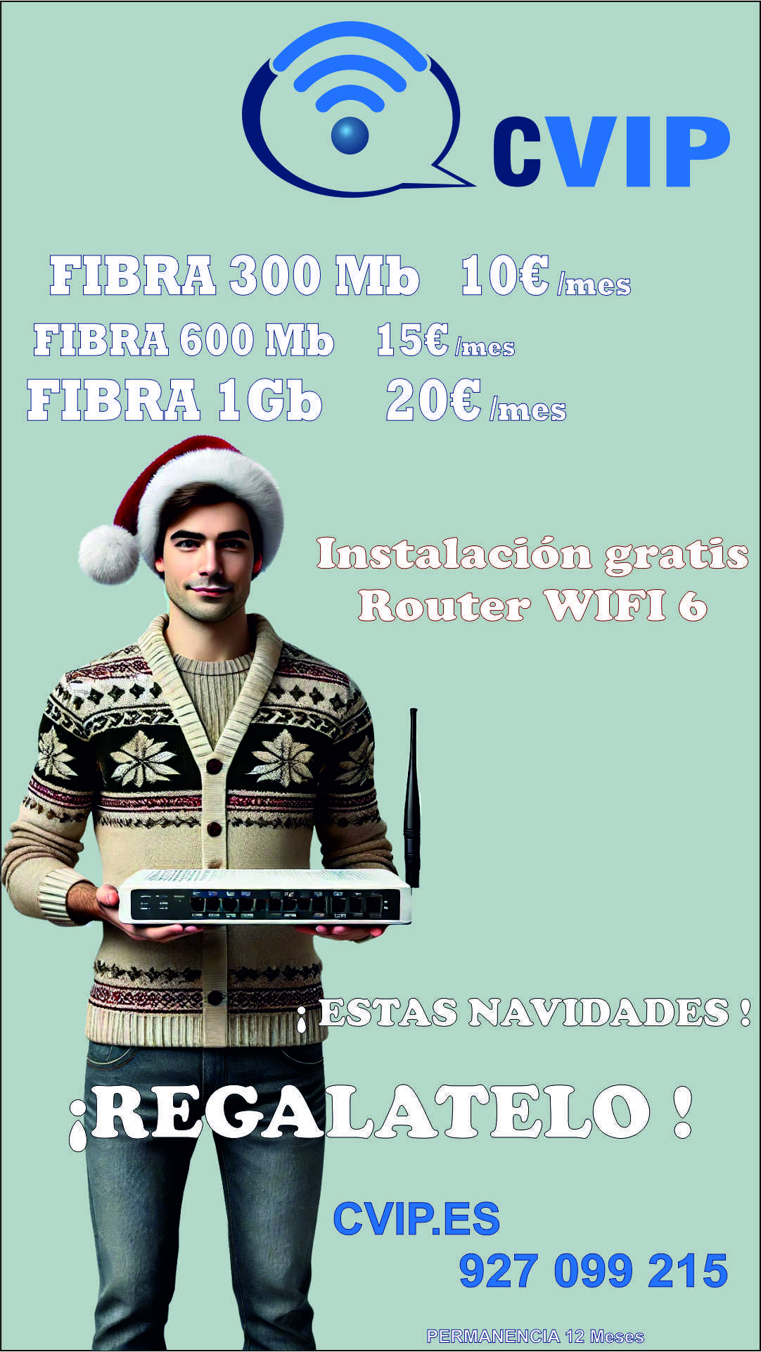 Fibra Optica CVIP Navidades 2024 Tarifas