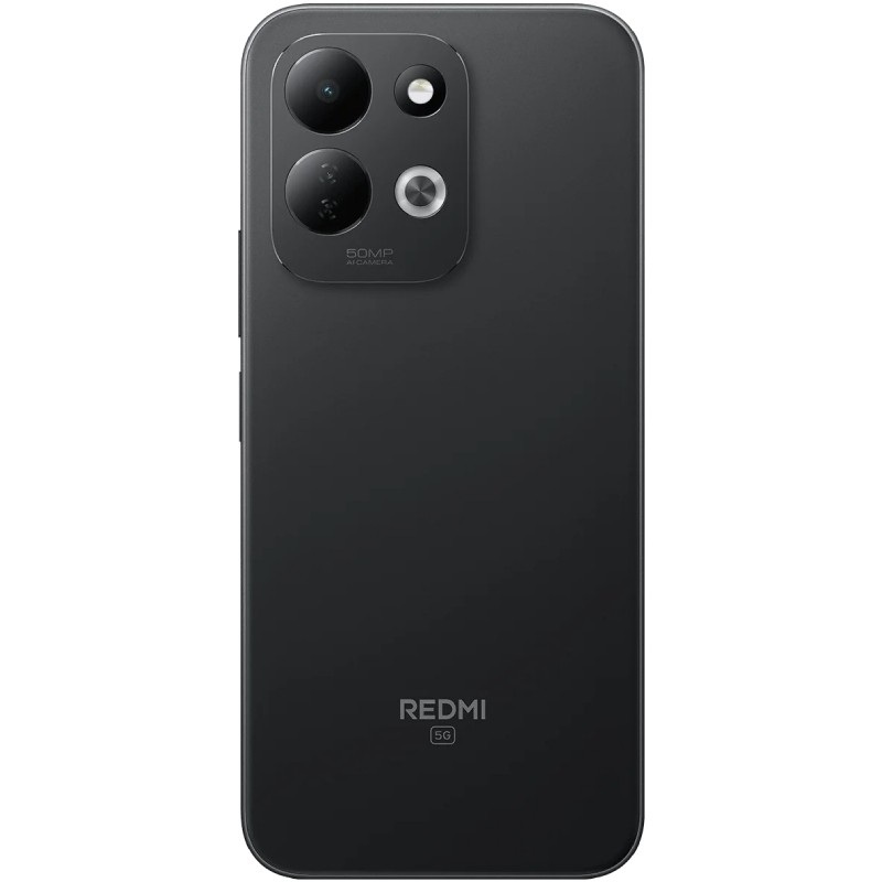 Parte trasera del Xiaomi Redmi 17 5G en negro, con el módulo de doble cámara de 50 MP